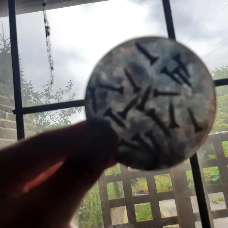 My first successful epoxy resin piece, repurposing some rusty old screws