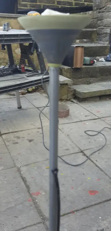 A lampstand restoration project, using epoxy putty, work in progress