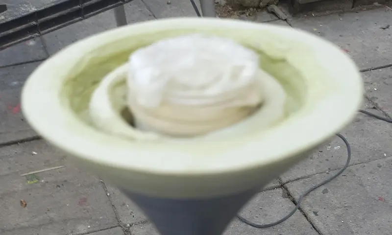 A lampstand restoration project, using epoxy putty and spray paint, completed
